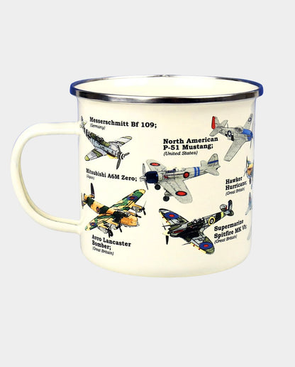 WW2 Aircraft Enamel Mug