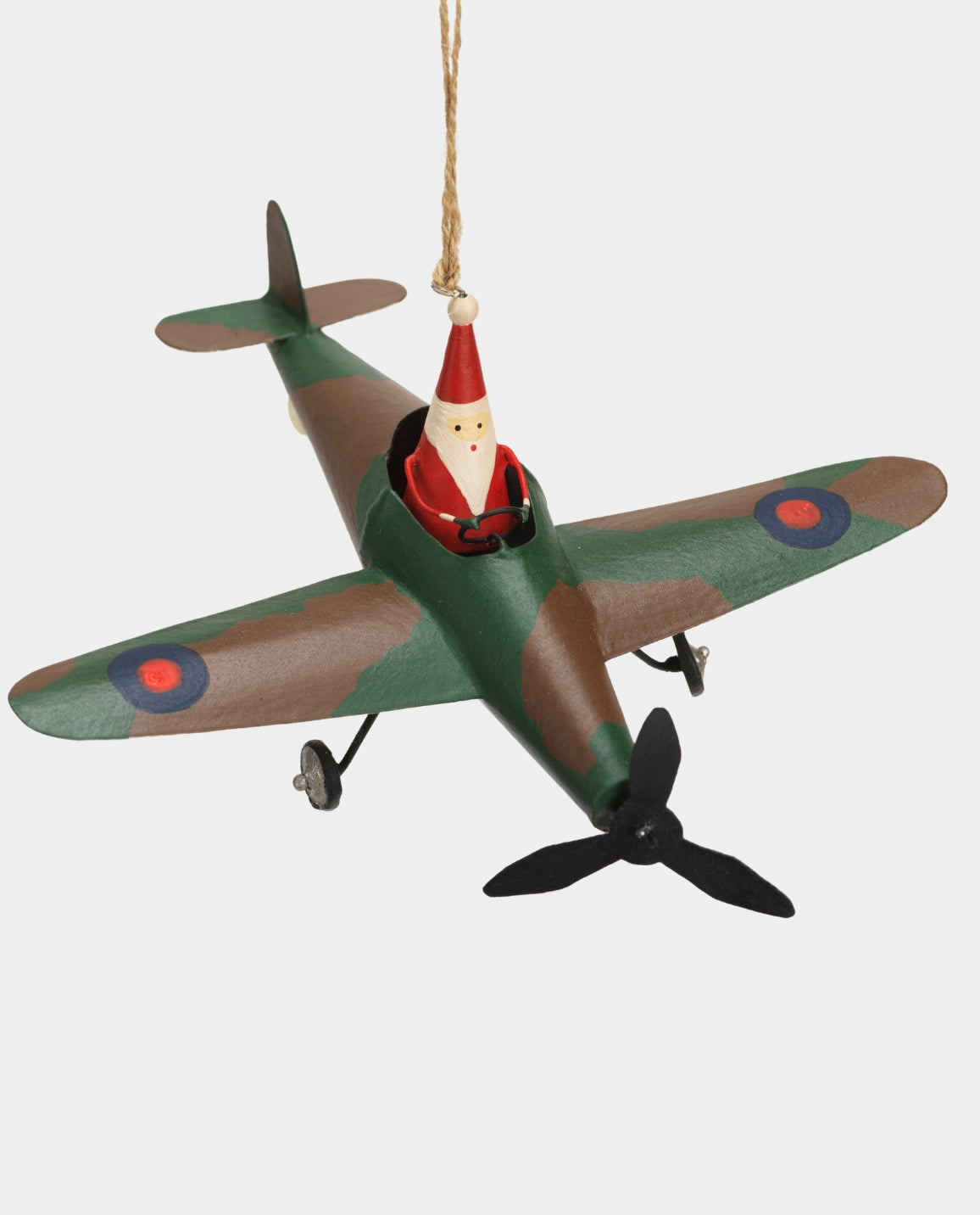Santa In A Spitfire Decoration