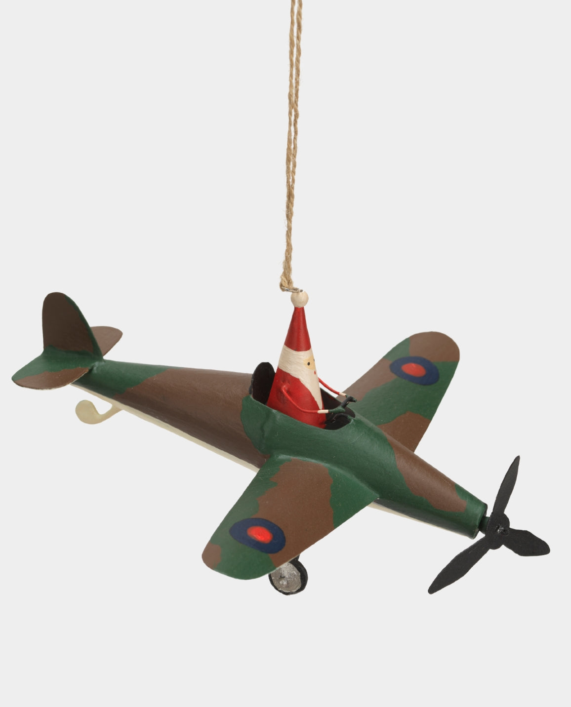 Santa In A Spitfire Decoration