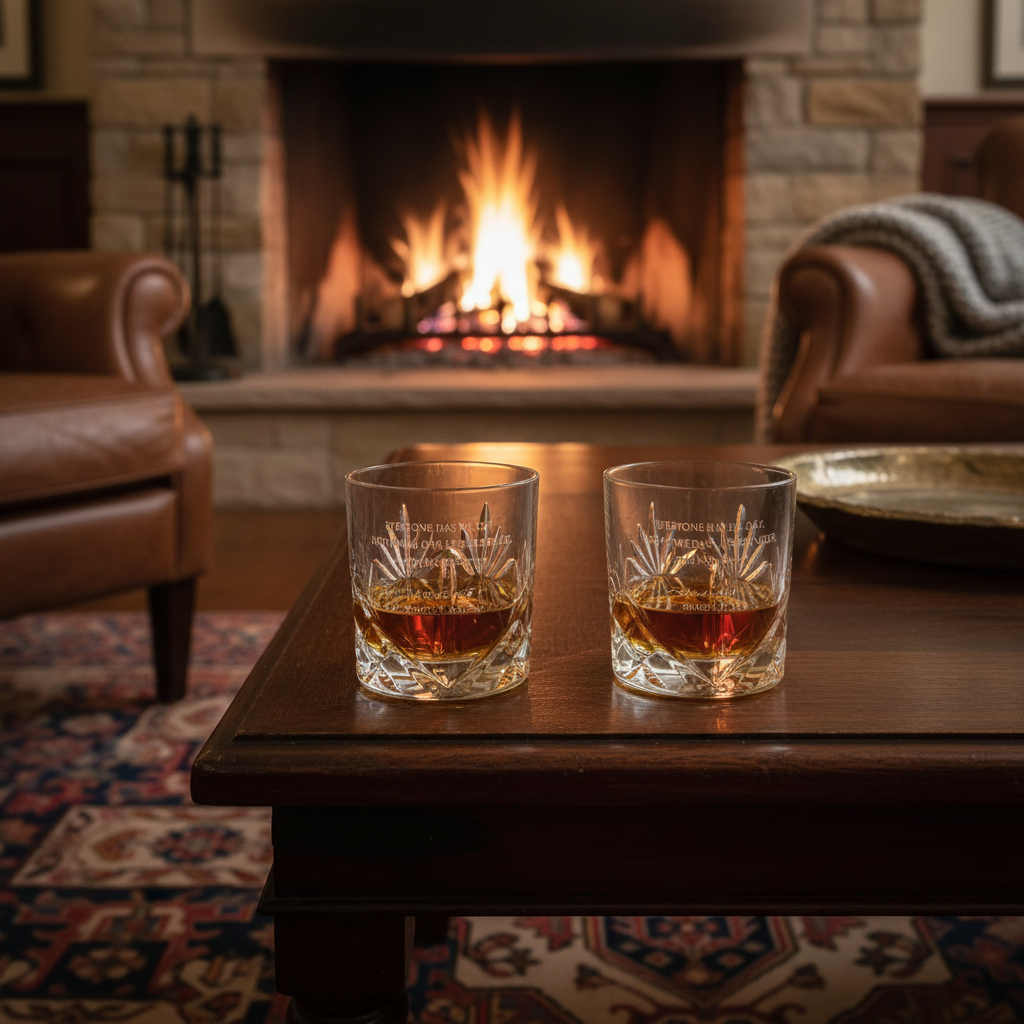Crystal Scotch Whisky Glasses Set Of 2