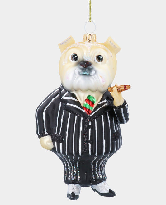 Glass Churchill Bulldog Decoration