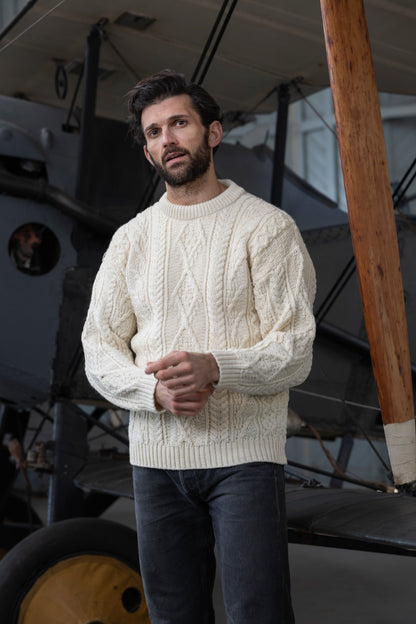 Cream Cable Knit Wool Jumper