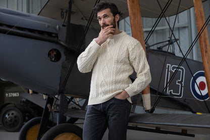 Cream Cable Knit Wool Jumper