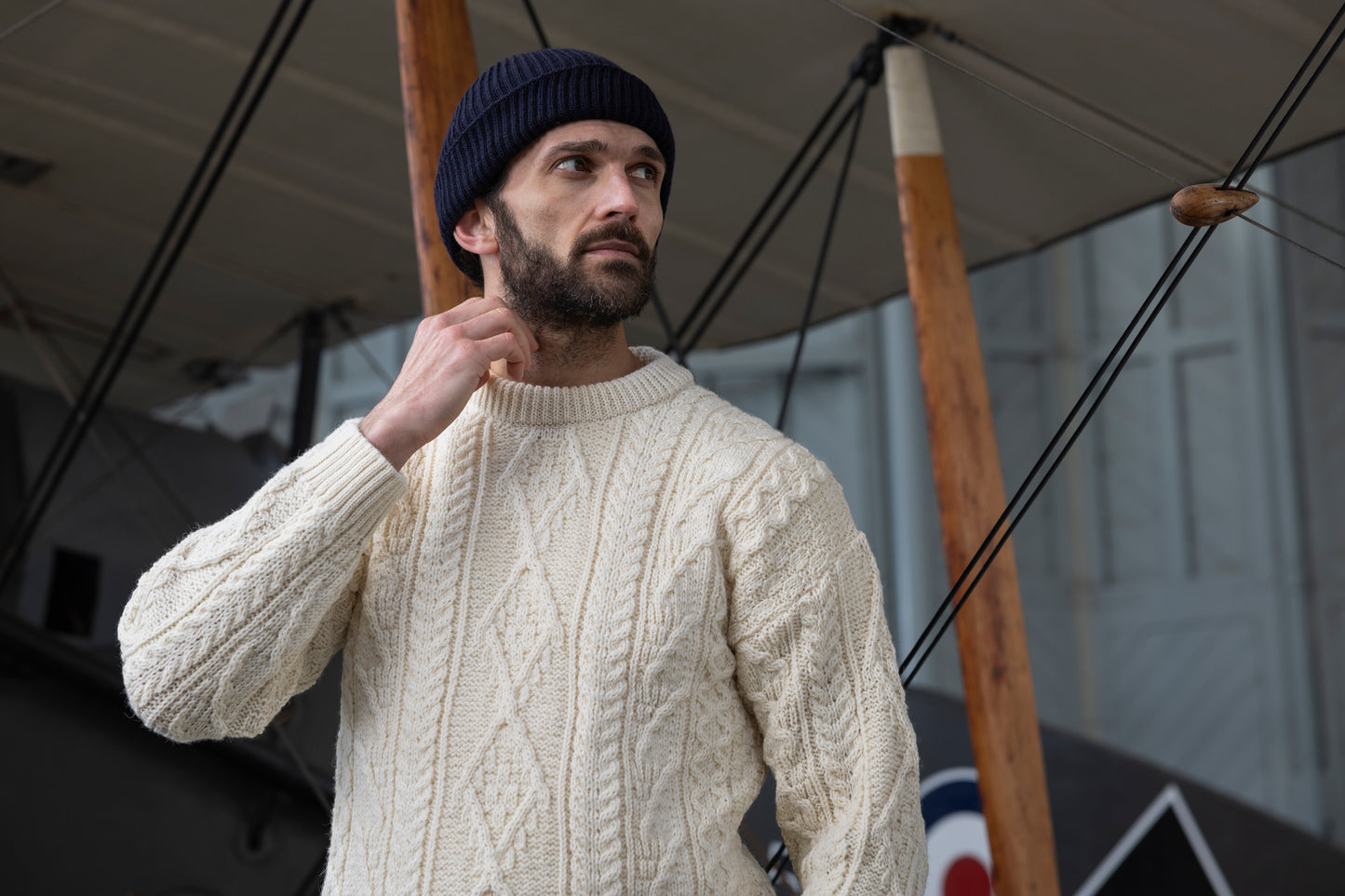 Cream Cable Knit Wool Jumper