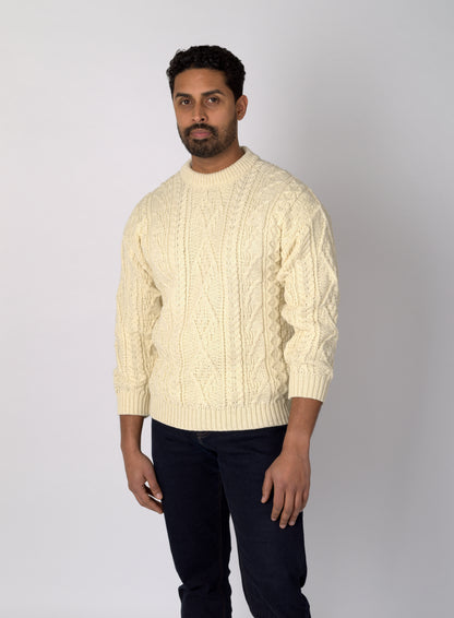 Cream Cable Knit Wool Jumper