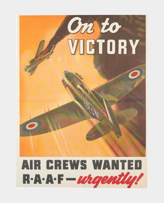 Spitfire On To Victory Poster