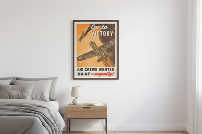 Spitfire On To Victory Poster
