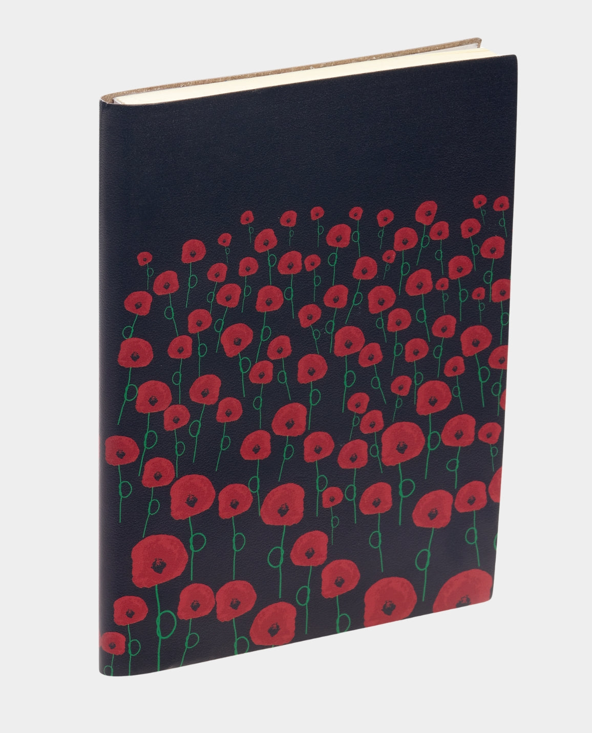 Recycled Leather Poppy Notebook