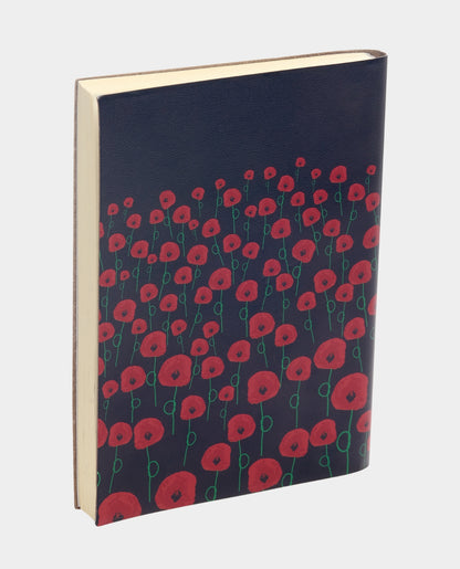 Recycled Leather Poppy Notebook