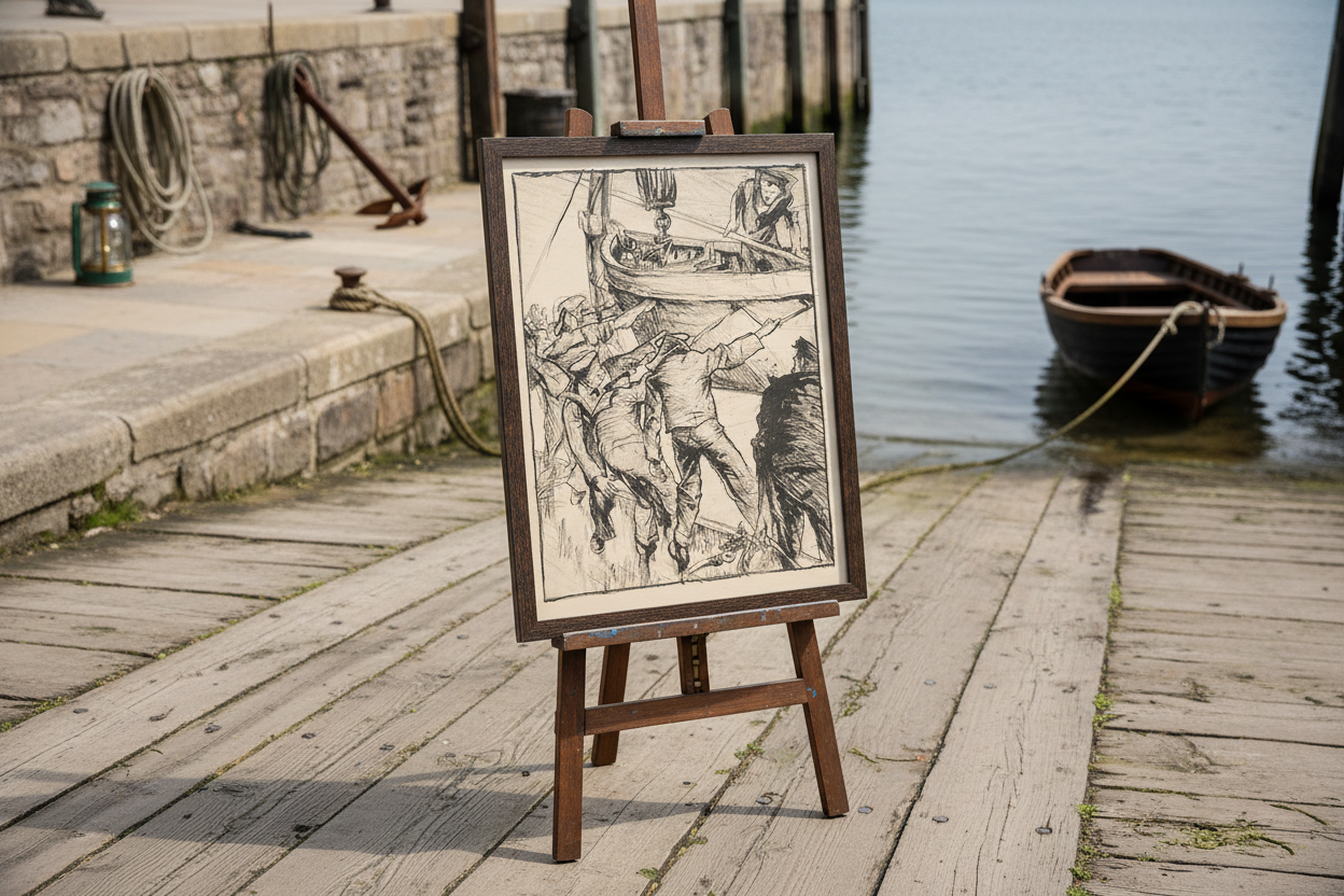 Making Sailors Boat Drill by Frank Brangwyn