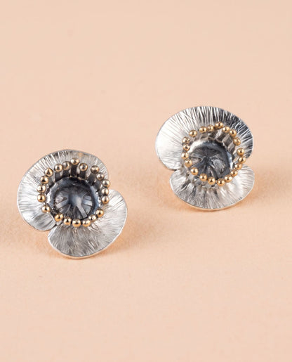 Poppy Flower Studs