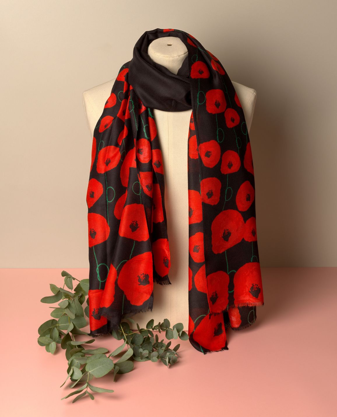 Black Poppy Scarf