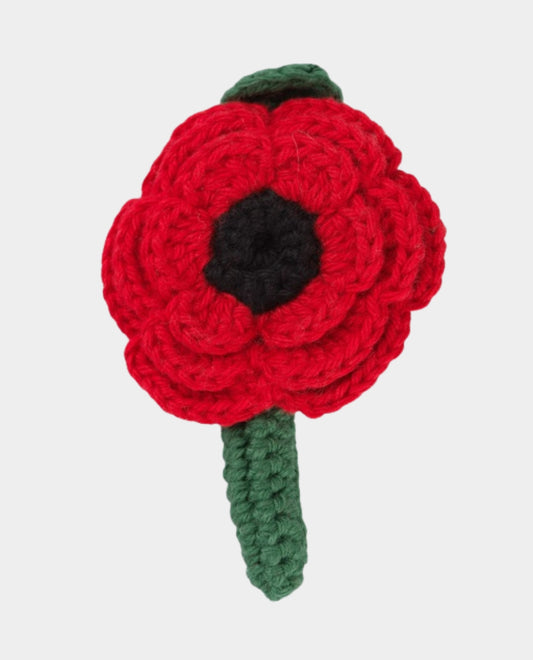 Fair Trade Crocheted Poppy Brooch