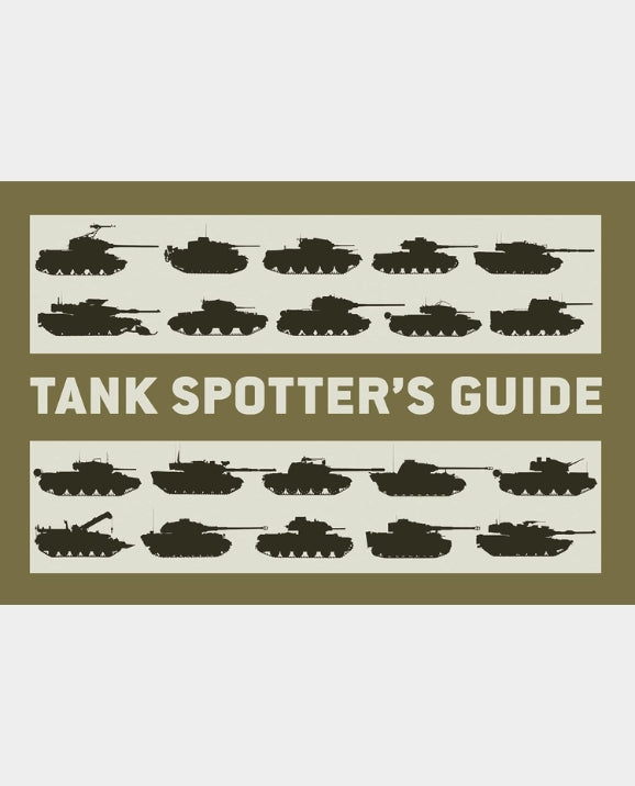 Tank Spotter's Guide with black tank silhouettes on a beige background