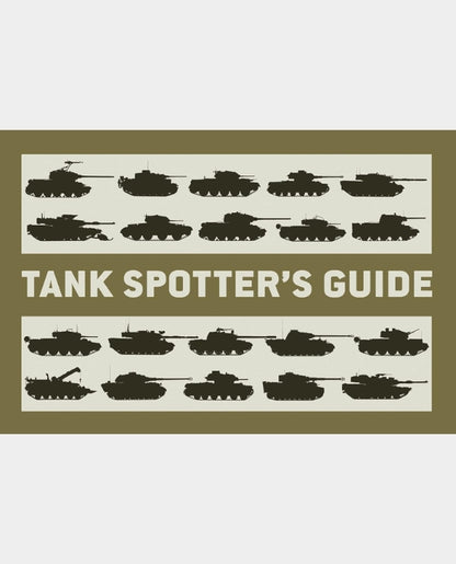 Tank Spotter's Guide with black tank silhouettes on a beige background