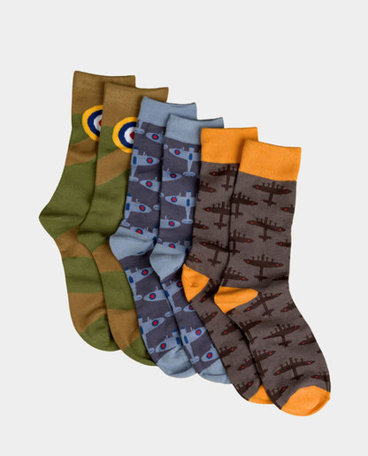 Spitfire, Roundel & Lancaster Sock Bundle