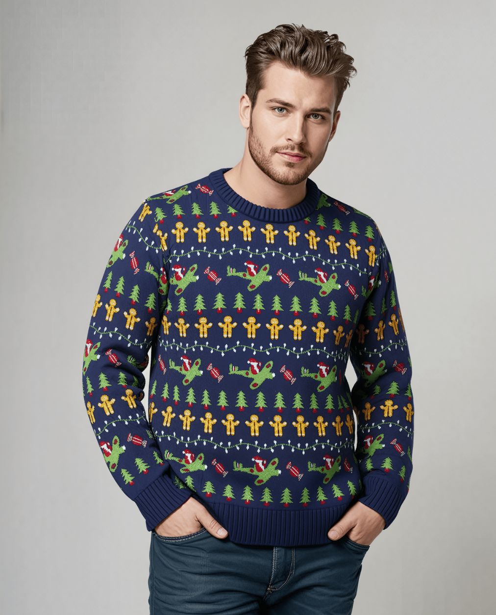 Santa in a Spitfire Christmas Jumper