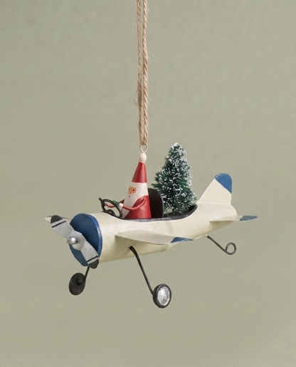 Santa and Tree Plane Decoration