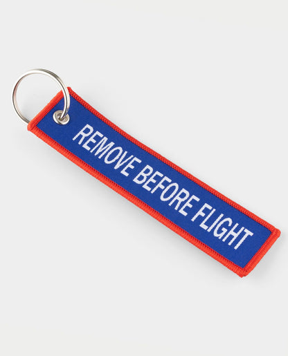 Blue Remove Before flight Keyring