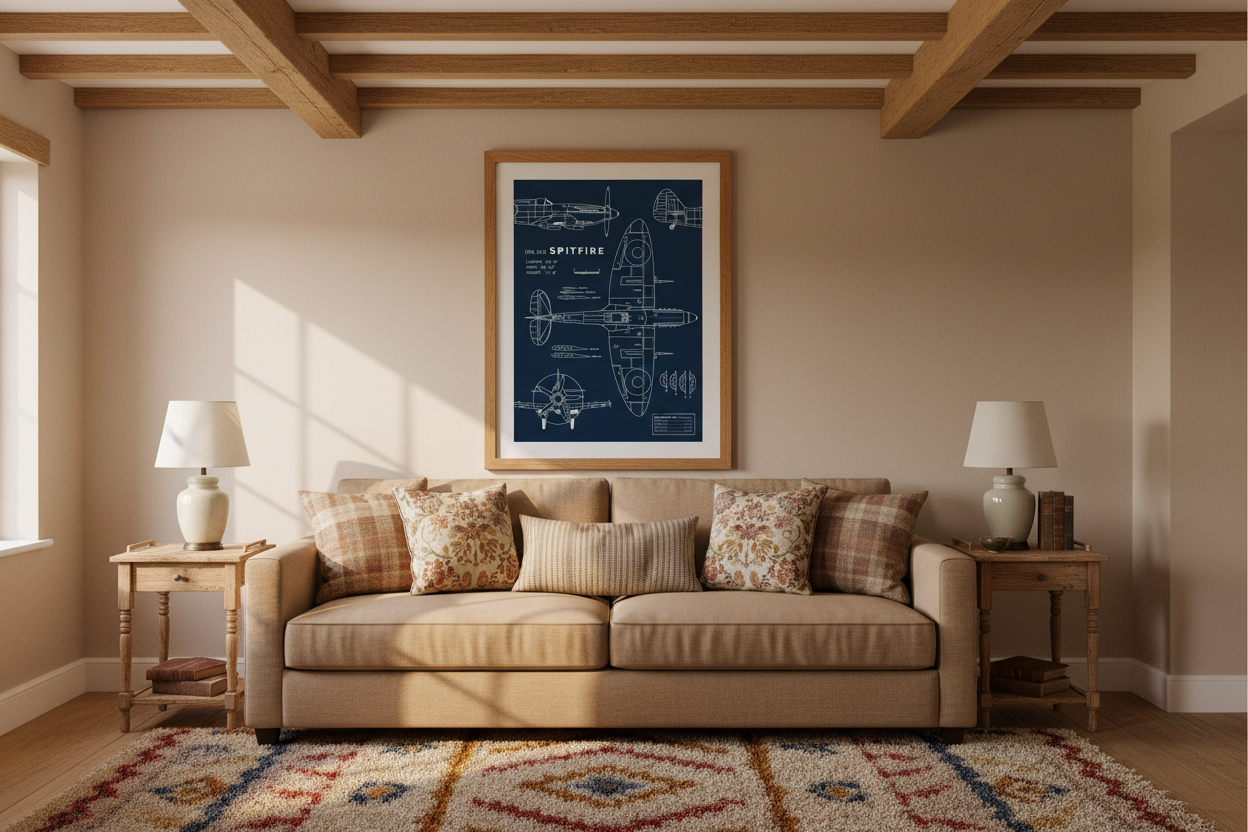 Spitfire Blueprint Print