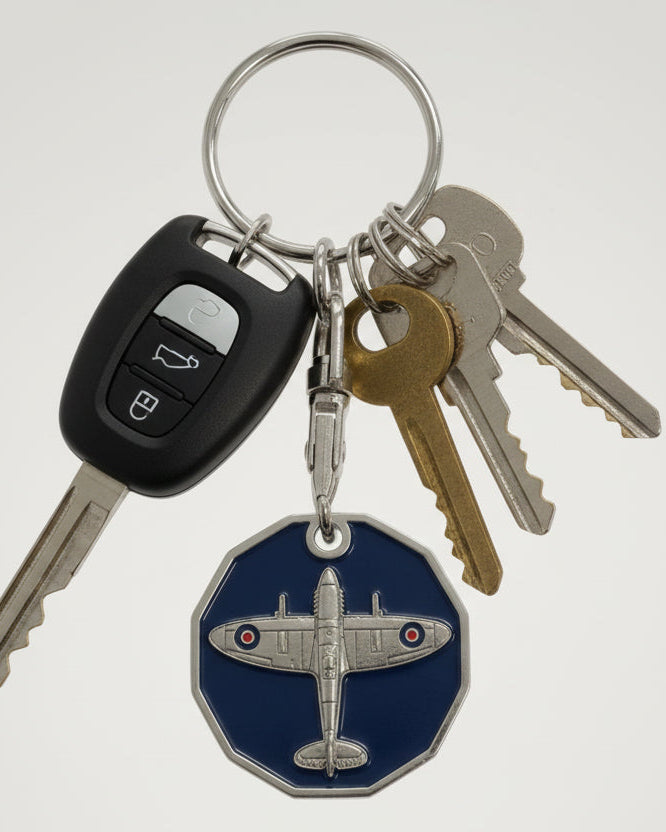 Spitfire Trolley Coin Keyring