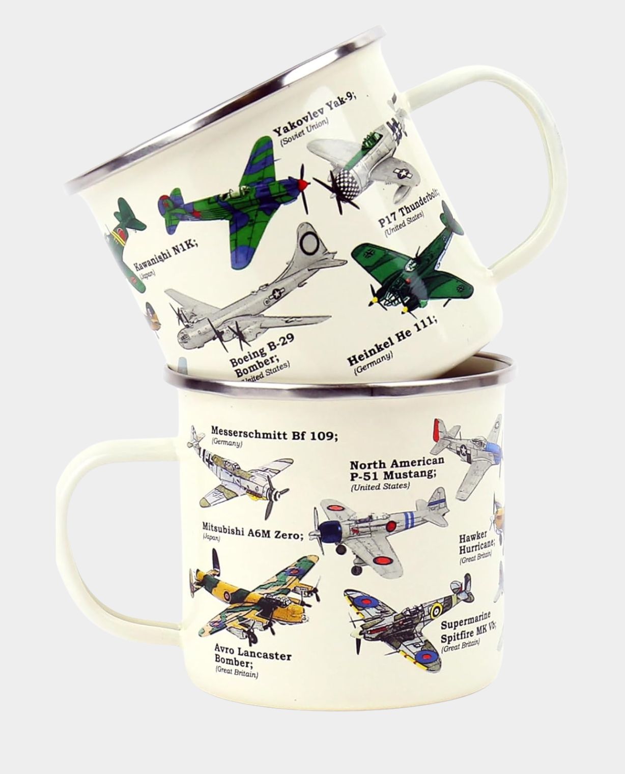 WW2 Aircraft Enamel Mug