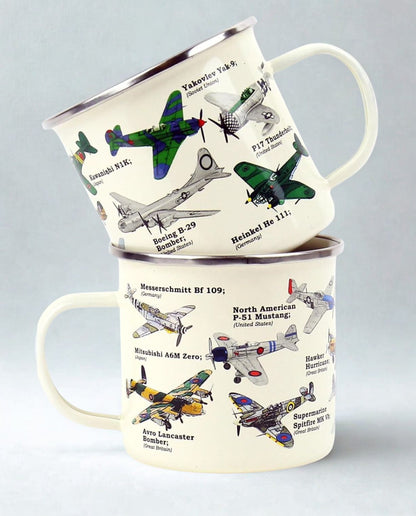 WW2 Aircraft Enamel Mug