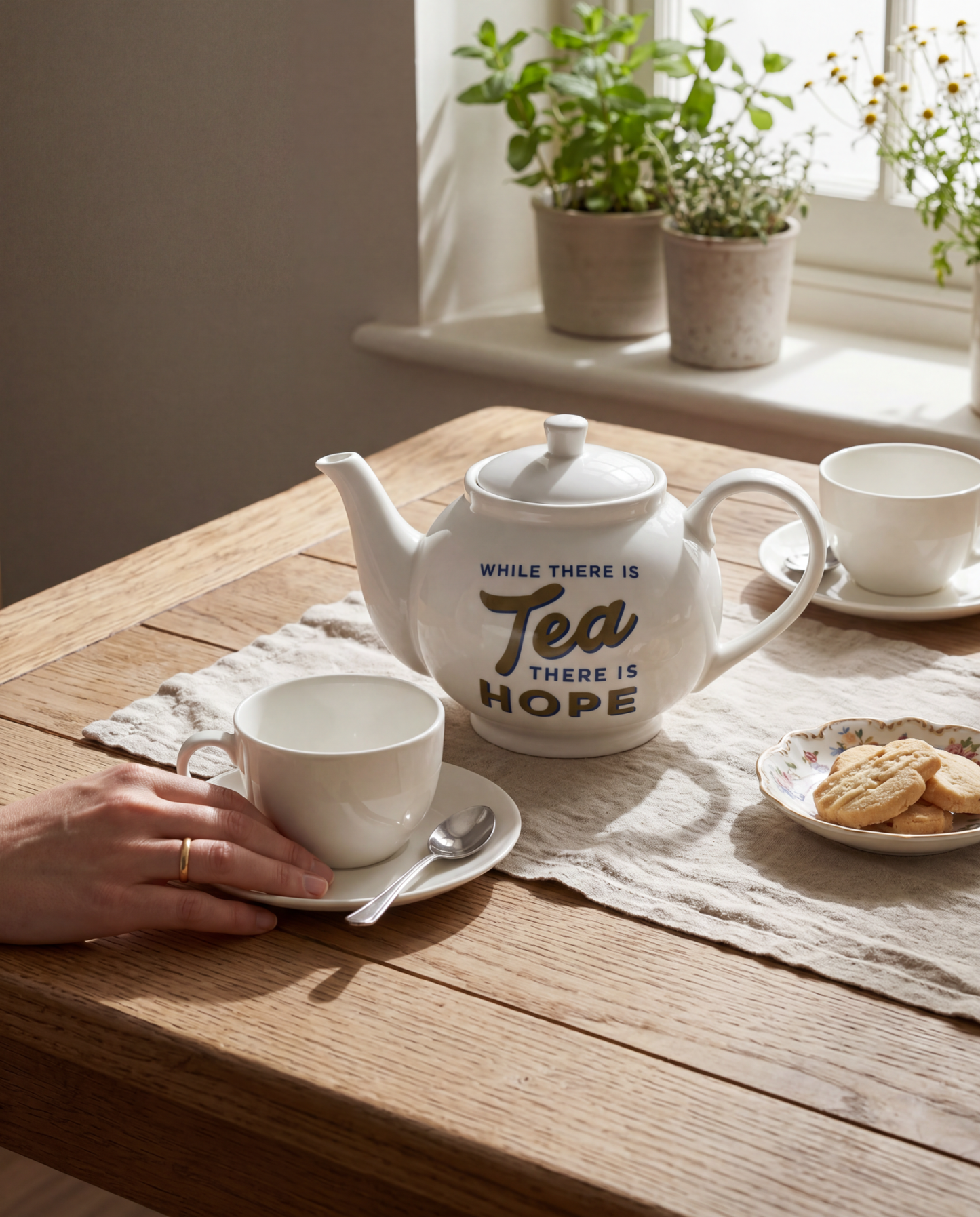 While There is Tea There is Hope Teapot