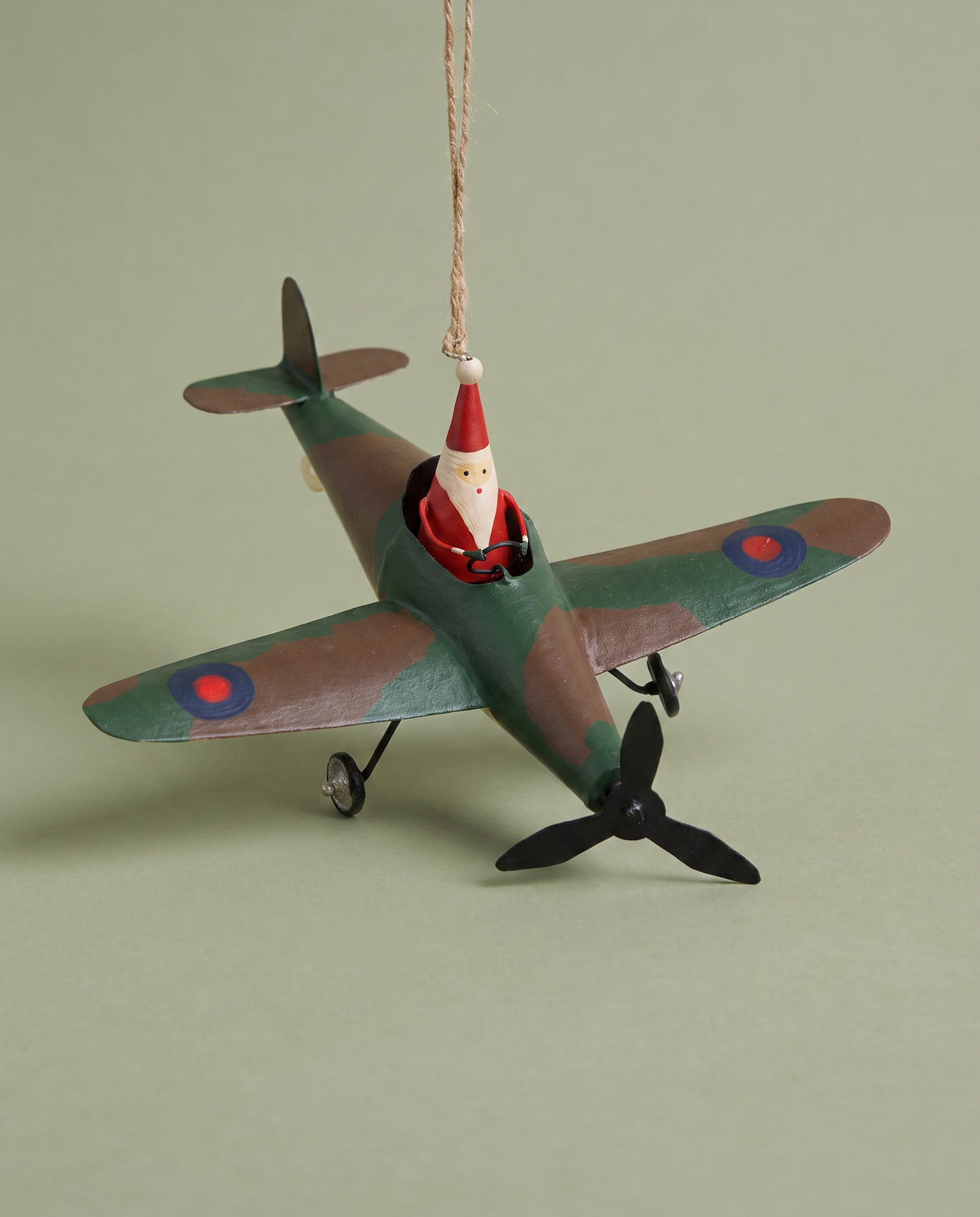 Santa In A Spitfire Decoration