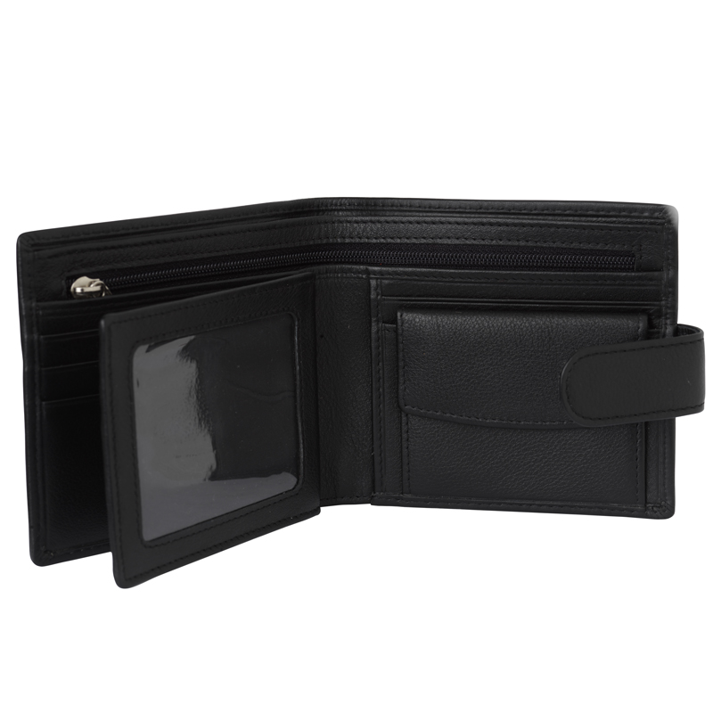 Spitfire Wallet: Classic Black Leather